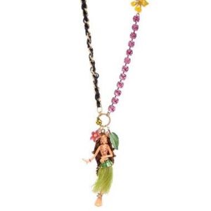 Betsey Johnson hula girl Necklace